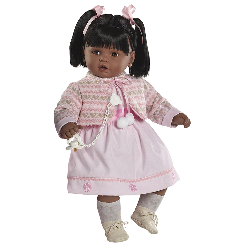 Κούκλα Dulzona Llorona με Ήχους και Ροζ Φορεματάκι - 62 εκ