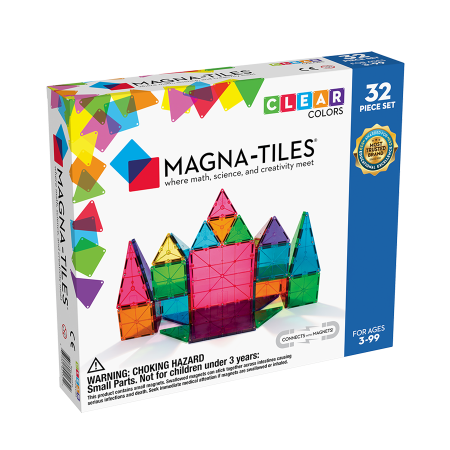 Magna Tiles Clear Colors - 32 κομμάτια